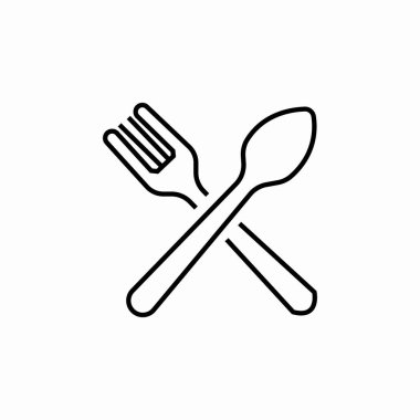çatal kaşık simge işareti vektörü