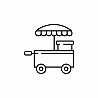 hotdog arabası simge işareti vektörü