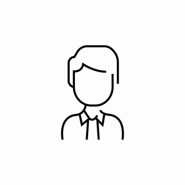 erkek çalışan simgesi işareti vektörü