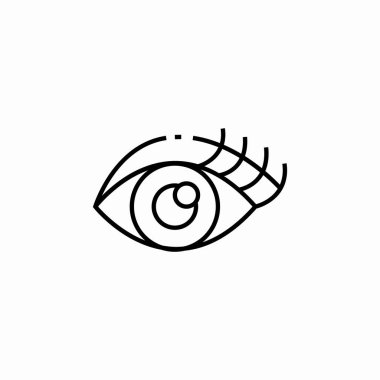 Göz kirpiği makyaj simgesi işaret vektörü