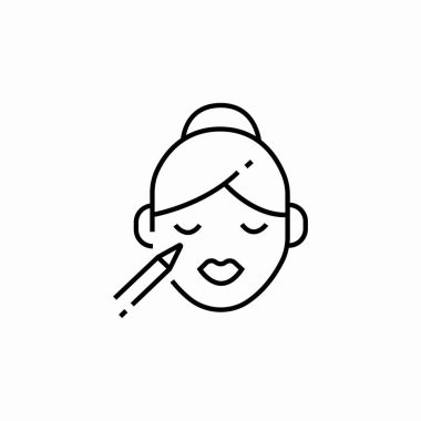 makyaj kalemi yüz simgesi işaret vektörü