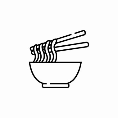 noodles çubukları simge işareti vektörü