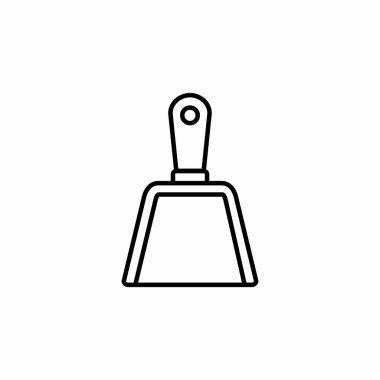 süpürme kepçesi simge işareti vektörü