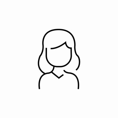 kadın kullanıcı simgesi işareti vektörü