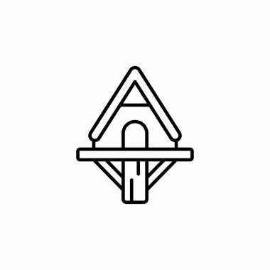 kuş yuvası simge işareti vektörü