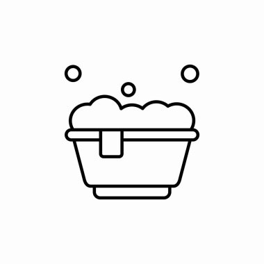 Havza köpük simgesi işaret vektörü