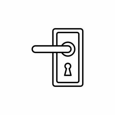 Kapı kolu simge işareti vektörü