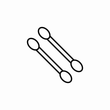 Pamuk çubuğu simge işaret vektörünü temizler