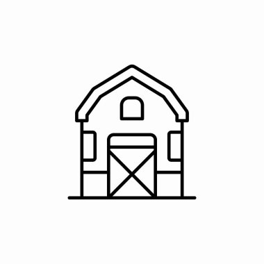 çiftlik ahırı simgesi işareti vektörü
