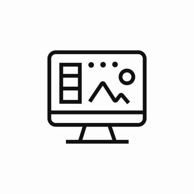 resim düzenleme Copmuter simge işaret vektörü