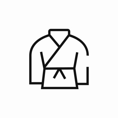 karate kimonosu simgesi işaret vektörü