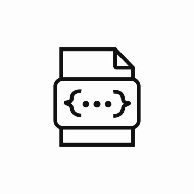 kod dosya simgesi imzalama vektörü