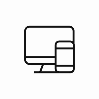 bilgisayar telefon aygıtları simge işaret vektörü