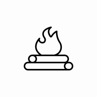 şenlik ateşi simgesi işaret vektörü