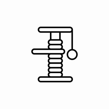 kedi oyun alanı simgesi işareti vektörü