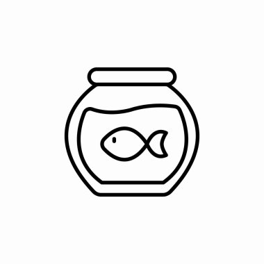 balık akvaryumu simge vektörü