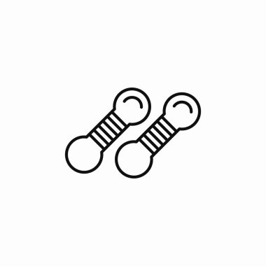 jimnastik dambılları simge işareti vektörü