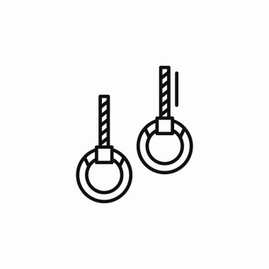 jimnastik halkaları simge işareti vektörü