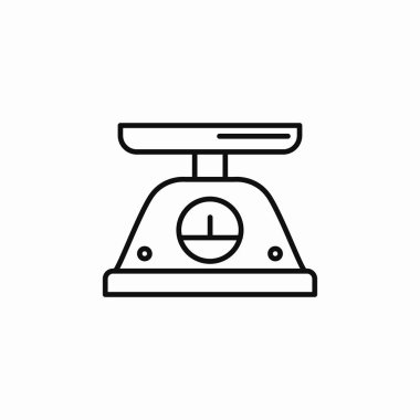 Mutfak ölçekleri simge işareti vektörü