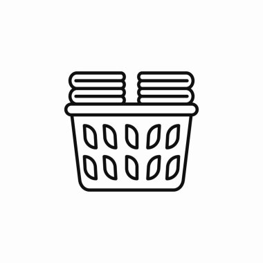 çamaşır sepeti simgesi işaret vektörü