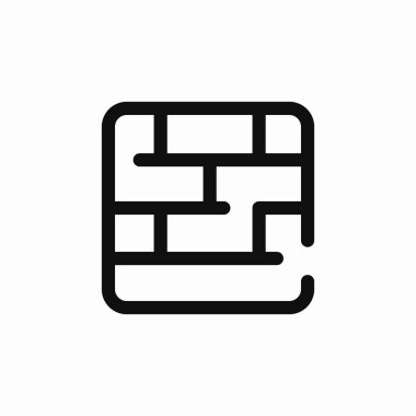 tuğla duvar simgesi vektörü