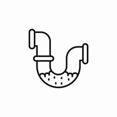 tıkanmış boru simgesi işareti vektörü