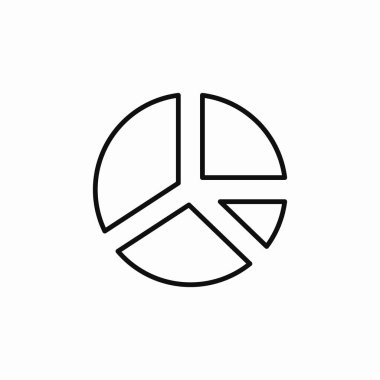 istatistik pasta simgesi işaret vektörü