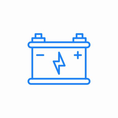 accu pil simgesi işareti vektörü