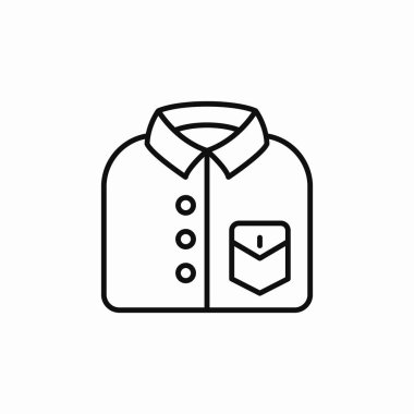 Katlanmış erkek gömlek simgesi işaret vektörü