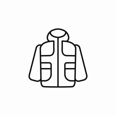 erkek bombacı ceketi simgesi işaret vektörü