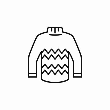 Balıkçı yaka kazak simgesi işaret vektörü