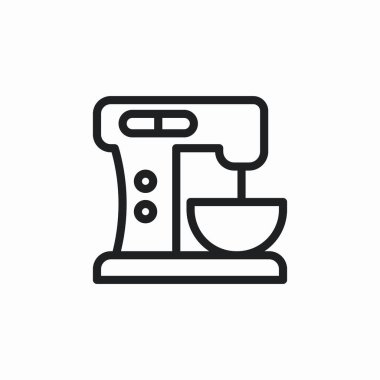 Karıştırıcı makine simgesi işareti vektörü