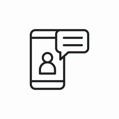 telefon mesajı sohbet simgesi imzalama vektörü