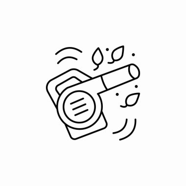 Yaprak üfleyici simgesi işaret vektörü