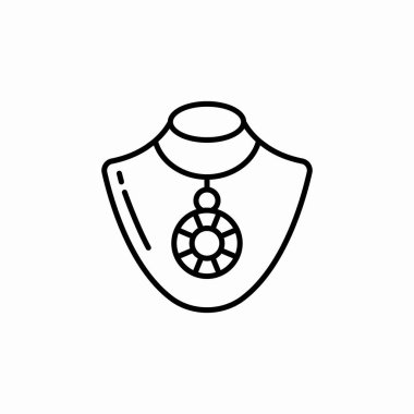 Elmas mücevher kolye simgesi işaret vektörü