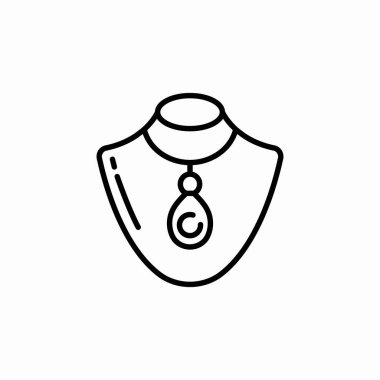 Kadın kolyesi mücevher simgesi işaret vektörü