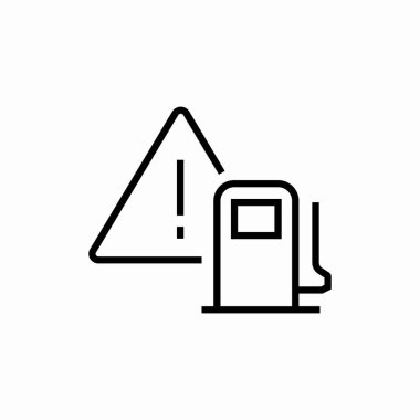 Yakıt istasyonu tehlike simgesi vektörü