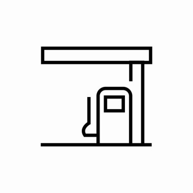 Benzin istasyonu simge işareti vektörü