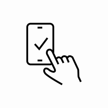 telefon tıklama işareti simgesi vektörü