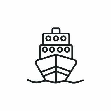 Gemi Deniz simgesi işaret vektörü