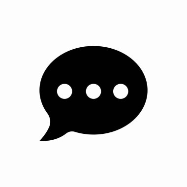 Konuşma kabarcığı üç nokta simge işaret vektörü