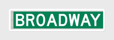 Broadway caddesi dizüstü bilgisayar etiketi
