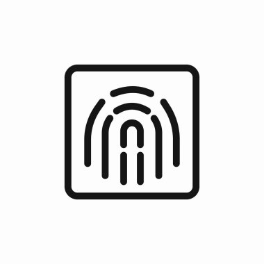 parmak izi simgesi işareti vektörü