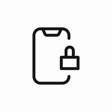 telefon kilidi koruma simgesi işaret vektörü