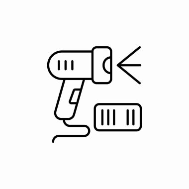 barkod tarayıcı simgesi işaret vektörü