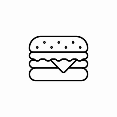 Hamburger fast food işaret vektörü