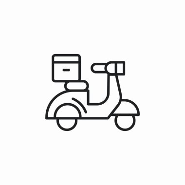 moped dağıtım simgesi işareti vektörü