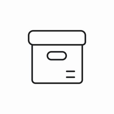 ofis kutusu simgesi işareti vektörü