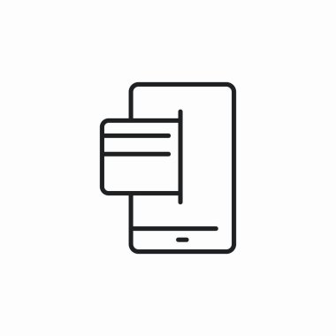 telefon kartı ödeme ikonu imza vektörü