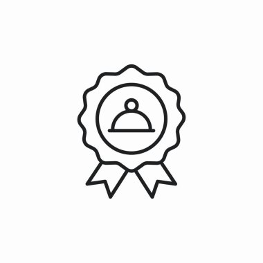 Restoran ödülü simgesi işaret vektörü